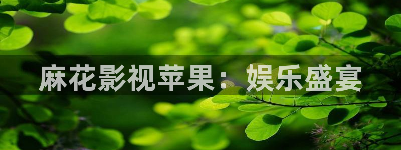 99视频69：麻花影视苹果：娱乐盛宴